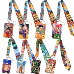 5 Styles Dragon Ball Z Cartoon Anime Phone Strap Lanyard Card Holder