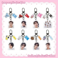 20 Styles K-POP BTS Bulletproof Boy Scouts Cartoon Anime Acrylic Keychain