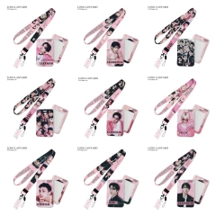 STRAYKIDS长款挂脖手机绳亚克力挂件塑料推拉式卡套