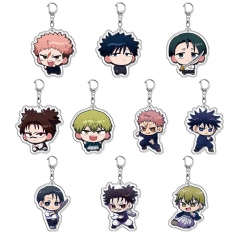 10 Styles Jujutsu Kaisen Cartoon Pendant Anime Acrylic Keychain