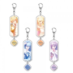 4 Styles Hatsune Miku Cartoon Pendant Anime Acrylic Keychain