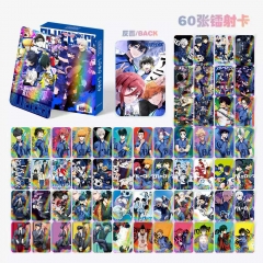 60PCS/SET Blue Lock Cartoon Anime Lomo Card
