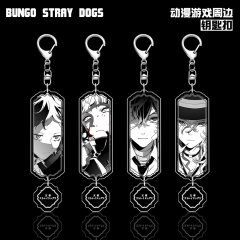 4 Styles Bungo Stray Dogs Cartoon Anime Acrylic Keychain