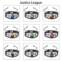 9 Styles Justice League Cartoon Anime Bracelet Wristband