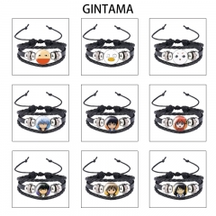 10 Styles Gintama Cartoon Anime Bracelet Wristband
