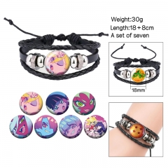 7PCS/SET Panty & Stocking with Garterbelt Cartoon Anime Bracelet Wristband