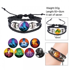 7PCS/SET Justice League Cartoon Anime Bracelet Wristband