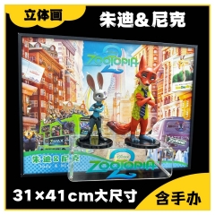朱迪&尼克 手办立体画3D  30.5*40.5cm