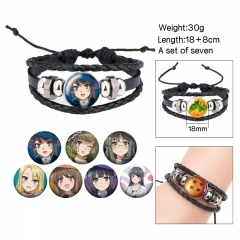 7PCS/SET Seishun Buta Yarou Series Cartoon Anime Bracelet Wristband