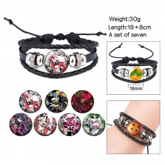 7PCS/SET Hazbin Hotel Cartoon Anime Bracelet Wristband