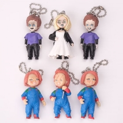 6PCS/SET Child's Play Cartoon Anime Figures Keychain