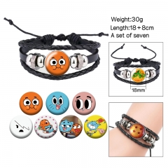 7PCS/SET The Amazing World of Gumball Cartoon Anime Bracelet Wristband