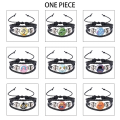 10 Styles One Piece Cartoon Anime Bracelet Wristband