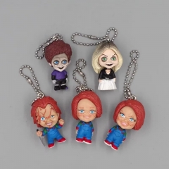 6PCS/SET Child's Play Cartoon Anime Figures Keychain