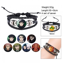 7PCS/SET Jujutsu Kaisen Cartoon Anime Bracelet Wristband