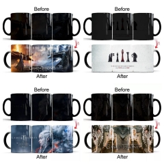 Game of Thrones mug权力的游戏红龙银黑龙热转印陶瓷变色马克杯