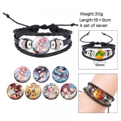 7PCS/SET Puella Magi Madoka Magica Cartoon Anime Bracelet Wristband
