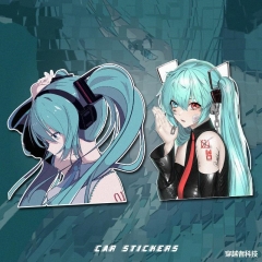 MIKU初音未来二次元动漫车贴个性卡通装饰贴纸划痕遮挡贴画行李箱