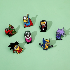 7 Styles Despicable Me Cartoon Pin Anime Alloy Brooch