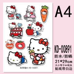 电动车贴KT猫卡通可爱凯蒂猫装饰车身贴笔记本平板行李箱diy防水