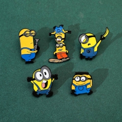 5 Styles Despicable Me Cartoon Pin Anime Alloy Brooch