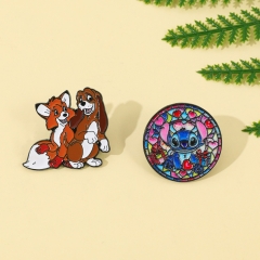 2 Styles Lilo & Stitch Cartoon Pin Anime Alloy Brooch
