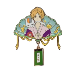 夏目友人帐仿珐琅金属徽章 夏目贵志猫咪老师胸针 珠光徽章pins