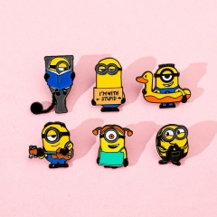 6 Styles Despicable Me Cartoon Pin Anime Alloy Brooch