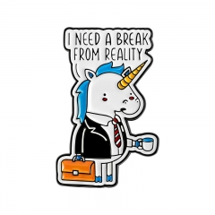 Unicorn Cartoon Alloy Badge Pin Anime Brooch