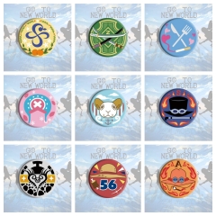 10 Styles One Piece Cartoon Pin Anime Tinplate Brooch