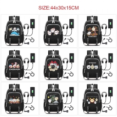 10 Styles Chiikawa Cartoon Anime Backpack Bag With Data Line Connector