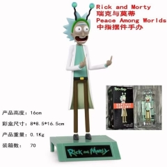 瑞克与莫蒂  中指摆件手办 16cm