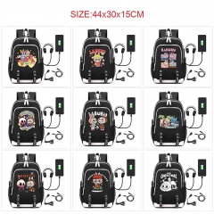 拉布布-10款 动漫白拉链数据背包