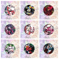 12 Styles Hazbin Hotel Cartoon Pin Anime Tinplate Brooch