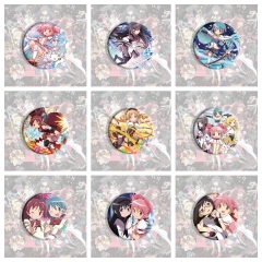 12 Styles Puella Magi Madoka Magica Cartoon Pin Anime Tinplate Brooch