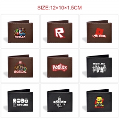 ROBLOX-10款 黑棕皮对折二折钱包