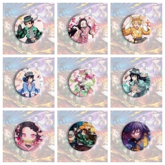 11 Styles Demon Slayer: Kimetsu no Yaiba Cartoon Pin Anime Tinplate Brooch
