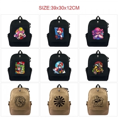 超级玛丽-10款 动漫帆布翻盖背包