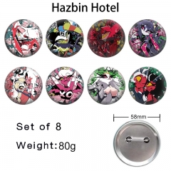 地狱客栈-1 动漫马口铁徽章胸章(套）58mm(8个
