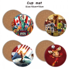 12 Styles FIFA World Cup Cartoon Ceramics Cup Mat Anime Coaster