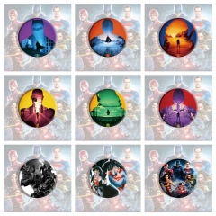 9 Styles Justice League Cartoon Pin Anime Tinplate Brooch
