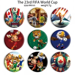 11 Styles FIFA World Cup Cartoon Pin Anime Tinplate Brooch
