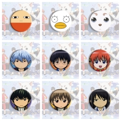 10 Styles Gintama Cartoon Pin Anime Tinplate Brooch