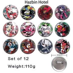 地狱客栈-1 动漫马口铁亮膜徽章胸章(套）44mm徽章（12个1套）
