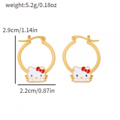 Sanrio Hello Kitty Cartoon Anime Alloy Earring