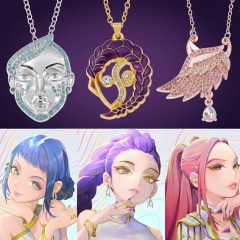3 Styles K-Pop: Demon Hunters Cartoon Anime Alloy Necklace