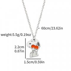 Snoopy Cartoon Anime Alloy Necklace
