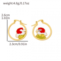 The Grinch Cartoon Anime Alloy Hoop Earring