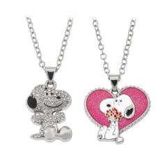 2 Styles Snoopy Cartoon Anime Alloy Necklace