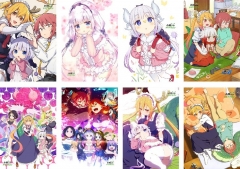 8PCS/SET Miss Kobayashi's Dragon Maid Cartoon Cosplay Decoration Anime Poste